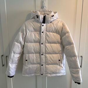 TNA White Hooded Puffer Jacket